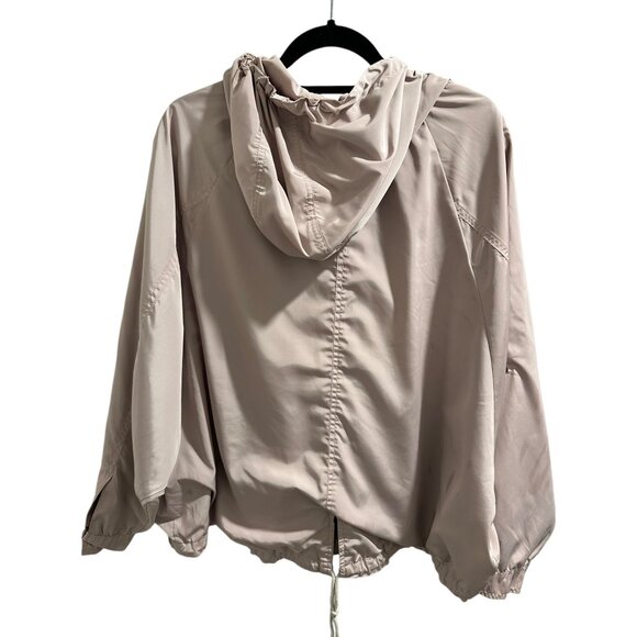 👗 2/$30Dusty Rose Lilac Hooded Windbreaker Jacket With Drawstring Hem & Pockets - Picture 5 of 11